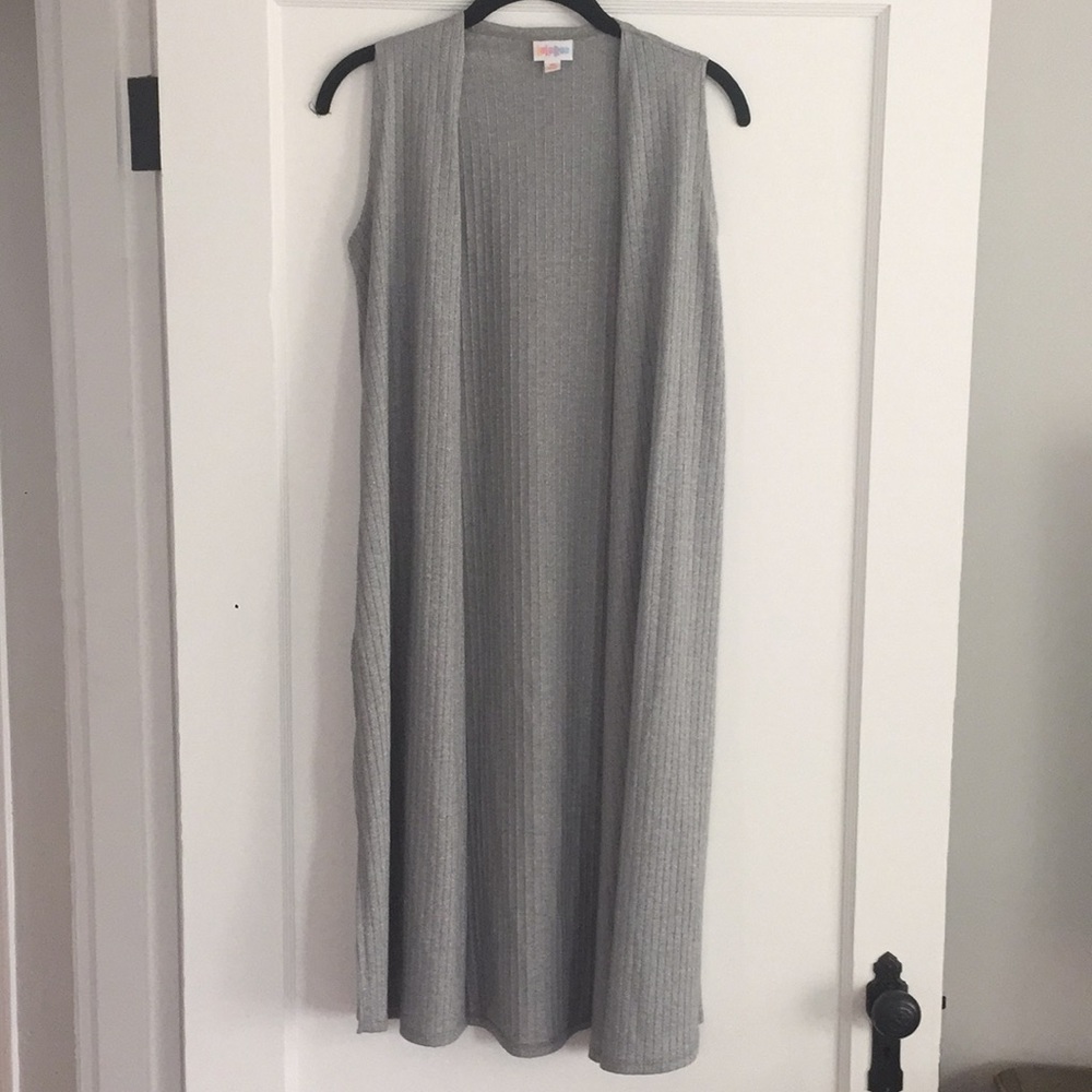 LulaRoe Metallic Silver Duster Sweater